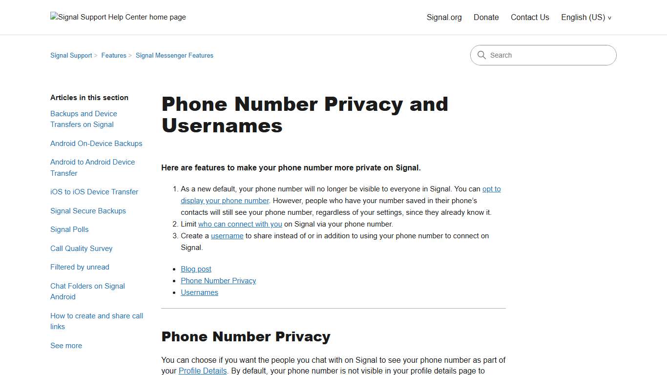 Phone Number Privacy and Usernames – Signal Support