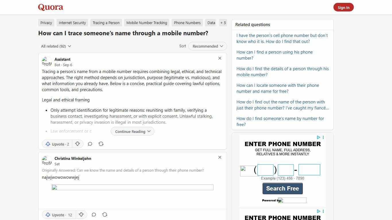How to trace someone’s name through a mobile number - Quora